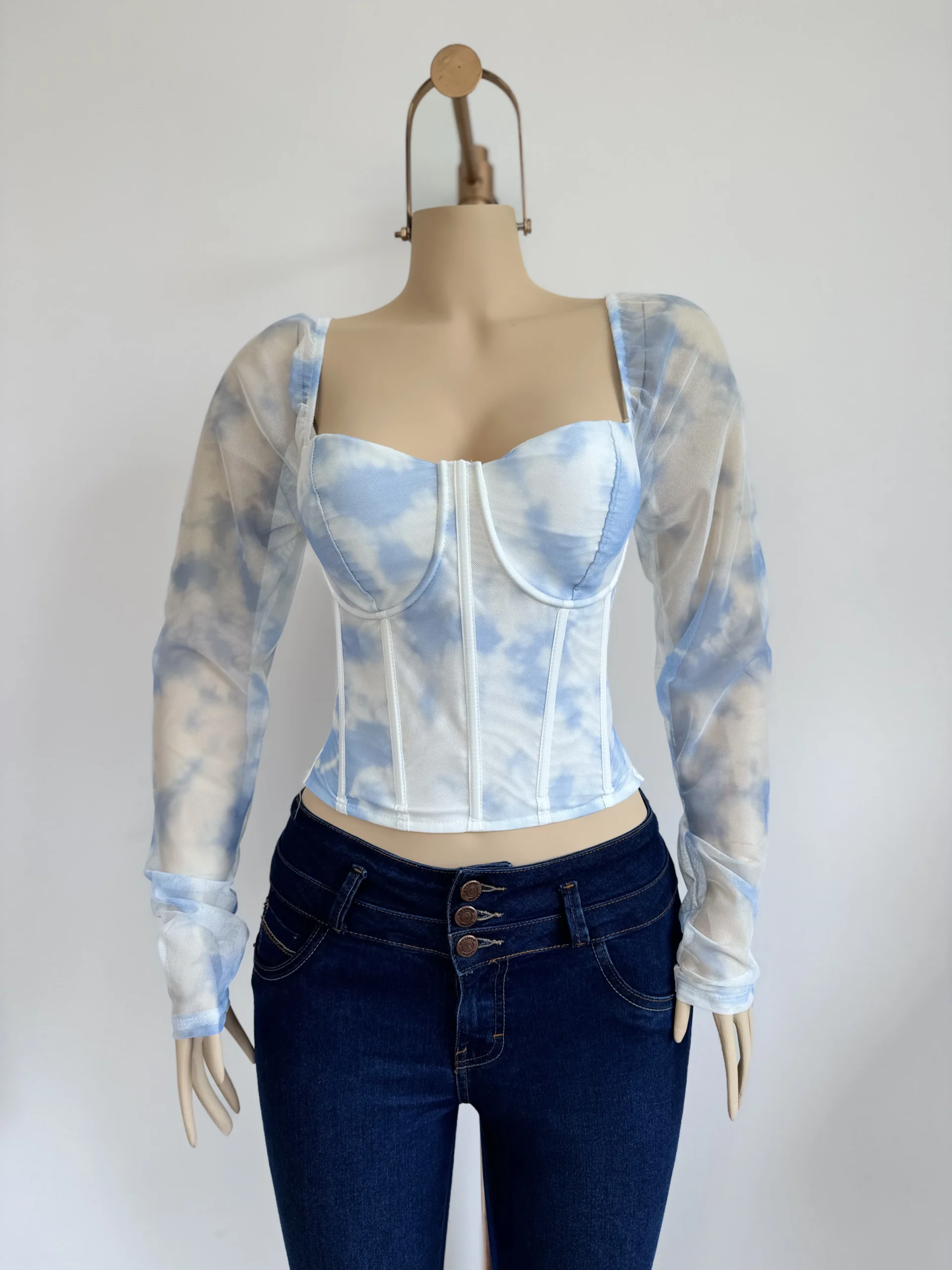 Blusa Ana Camisera con Amarre y Manga 3/4 - Estilo Casual Chic para Primavera y Verano - Imagen 2