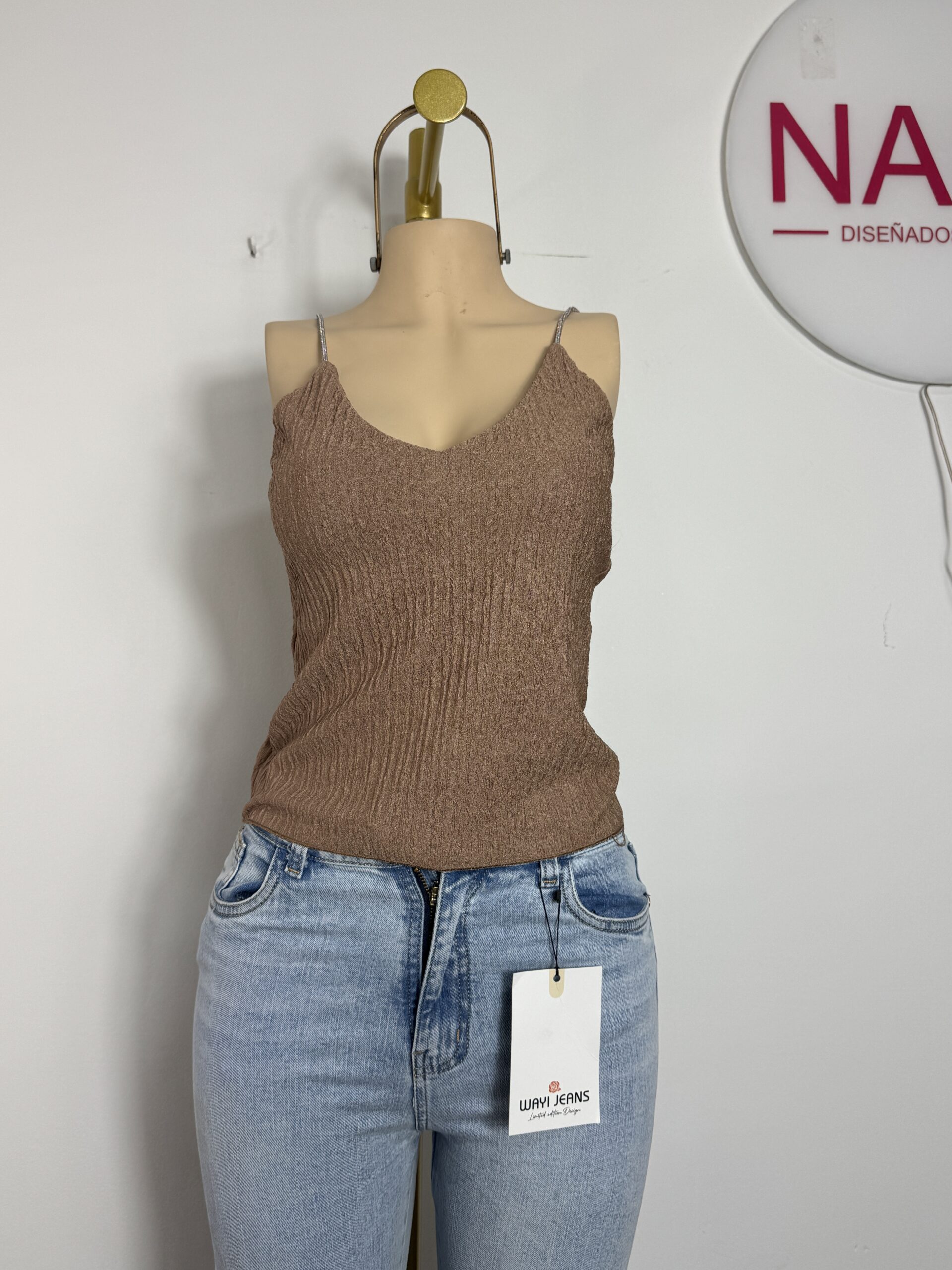 Top Eliana Brillante de Tiras con Lurex – Estilo Elegante y Versátil para Toda Ocasión - Imagen 2