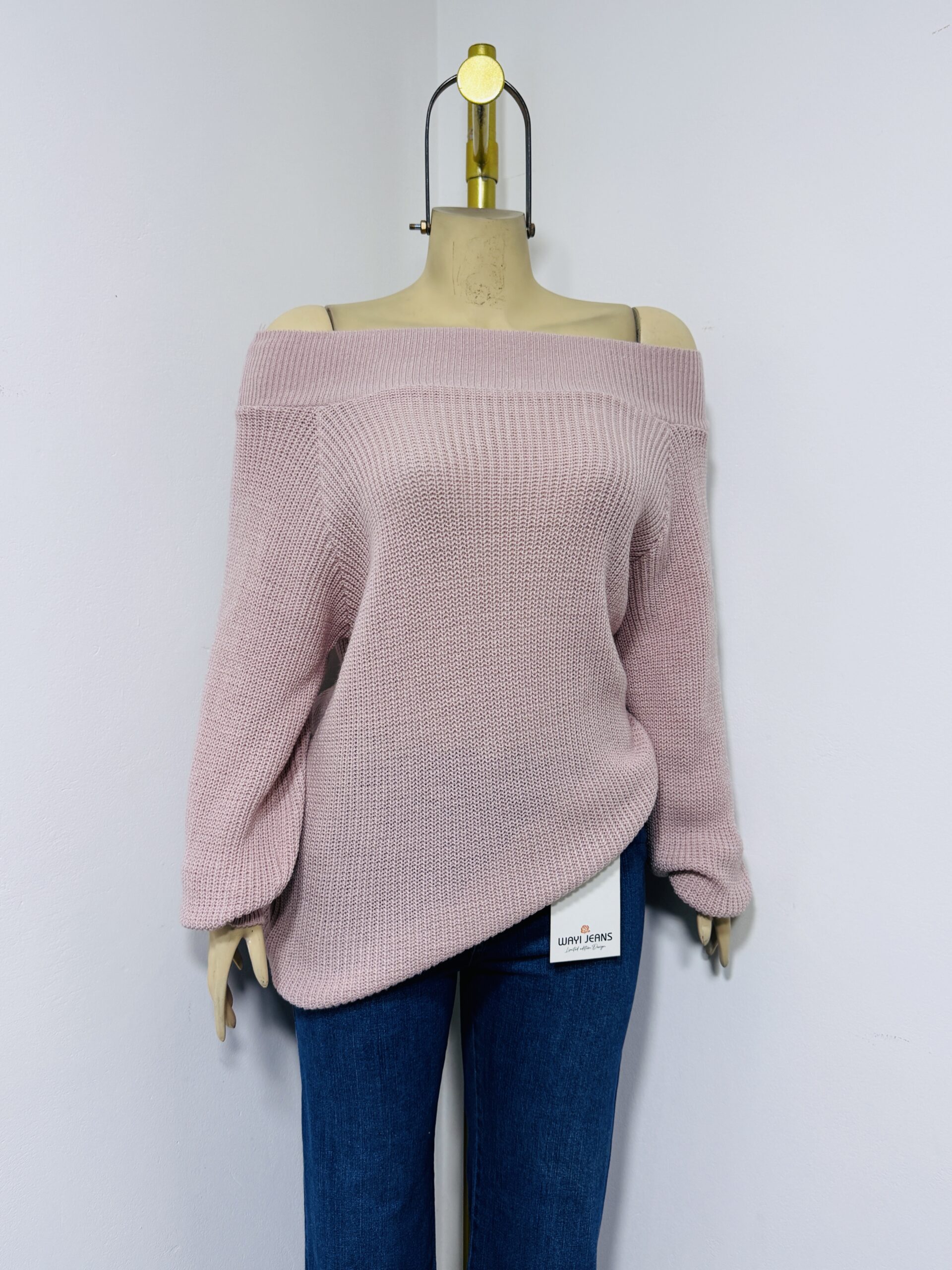 Chompa Off Shoulder Ojal-Verde Manzana - Imagen 7