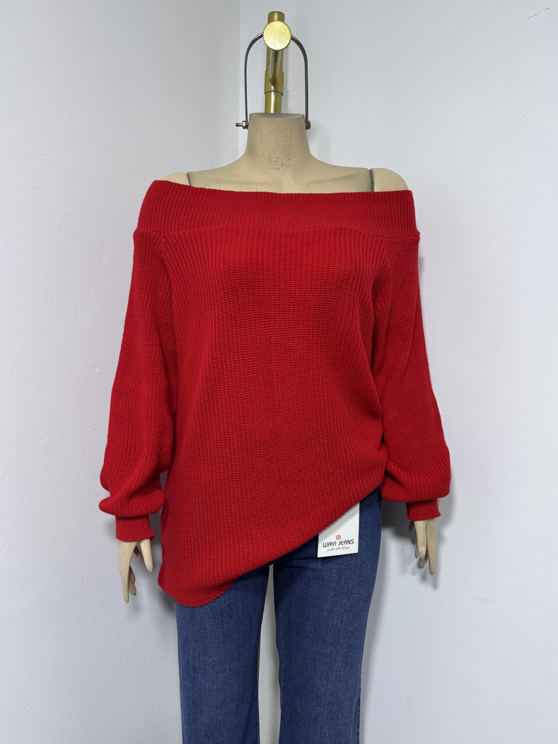 Chompa Off Shoulder Ojal-Verde Manzana - Imagen 8
