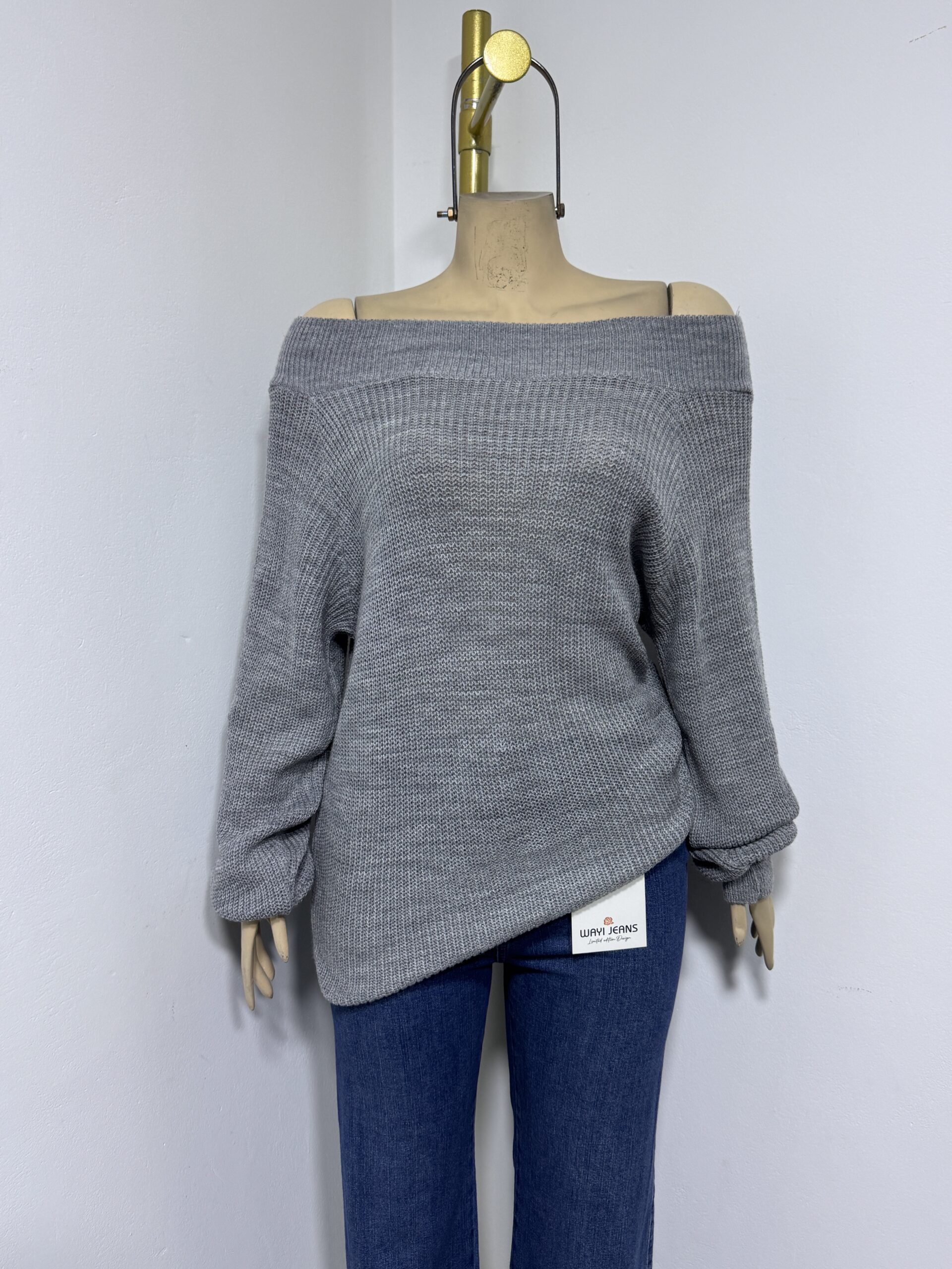 Chompa Off Shoulder Ojal-Verde Manzana - Imagen 11
