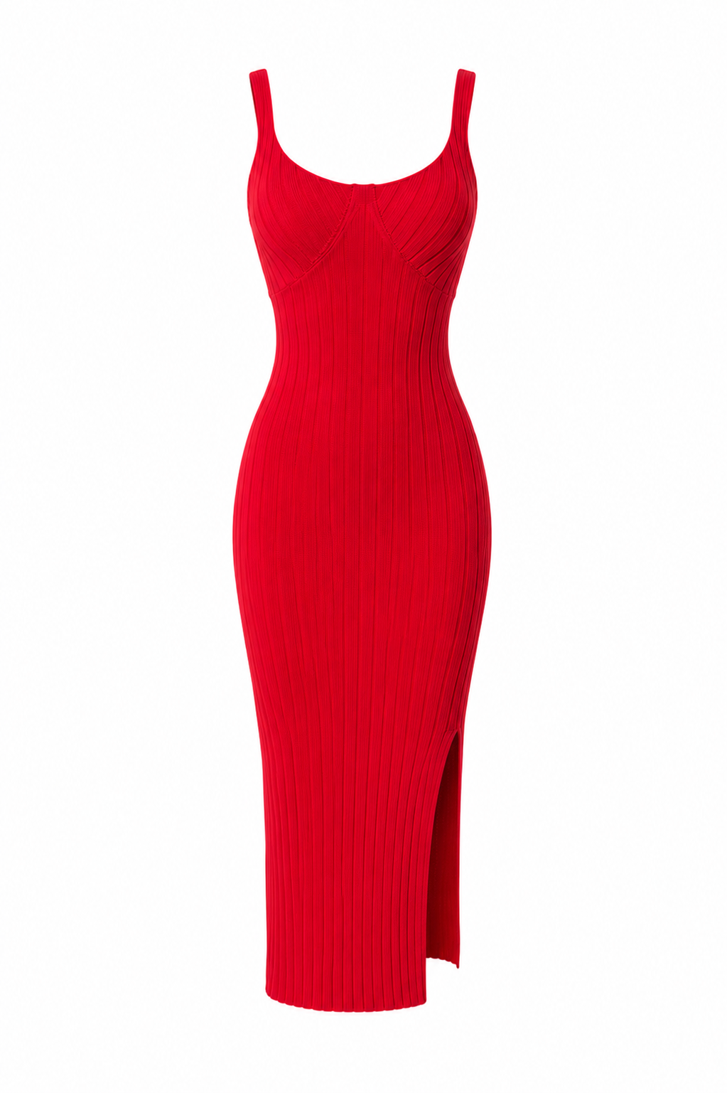 Vestido Darleens Ribbed-Rojo - Imagen 2