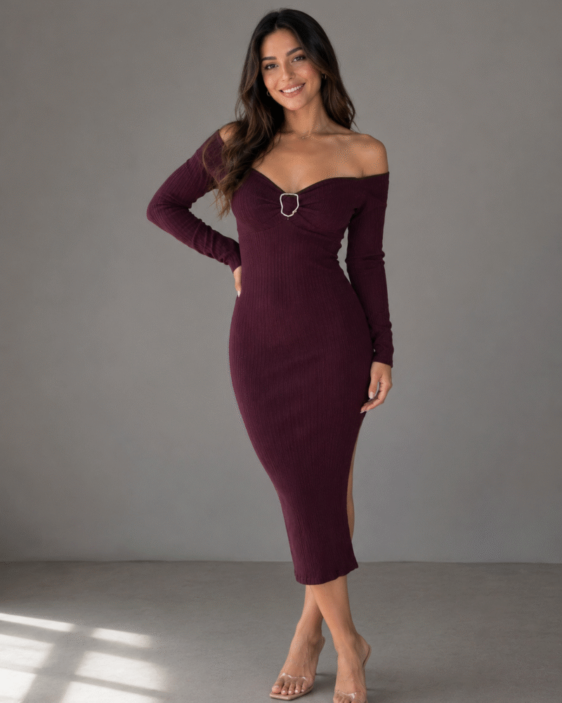 Vestido Lara - Borgoño