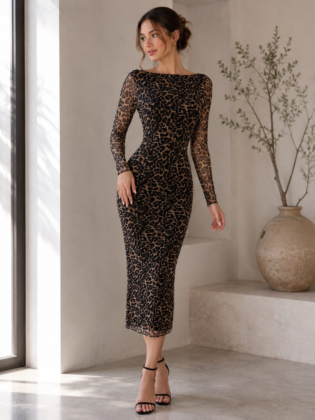 Vestido Rebeca- Diseño Leopardo