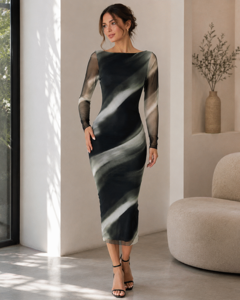 Vestido Rebeca- Diseño Marmoleado