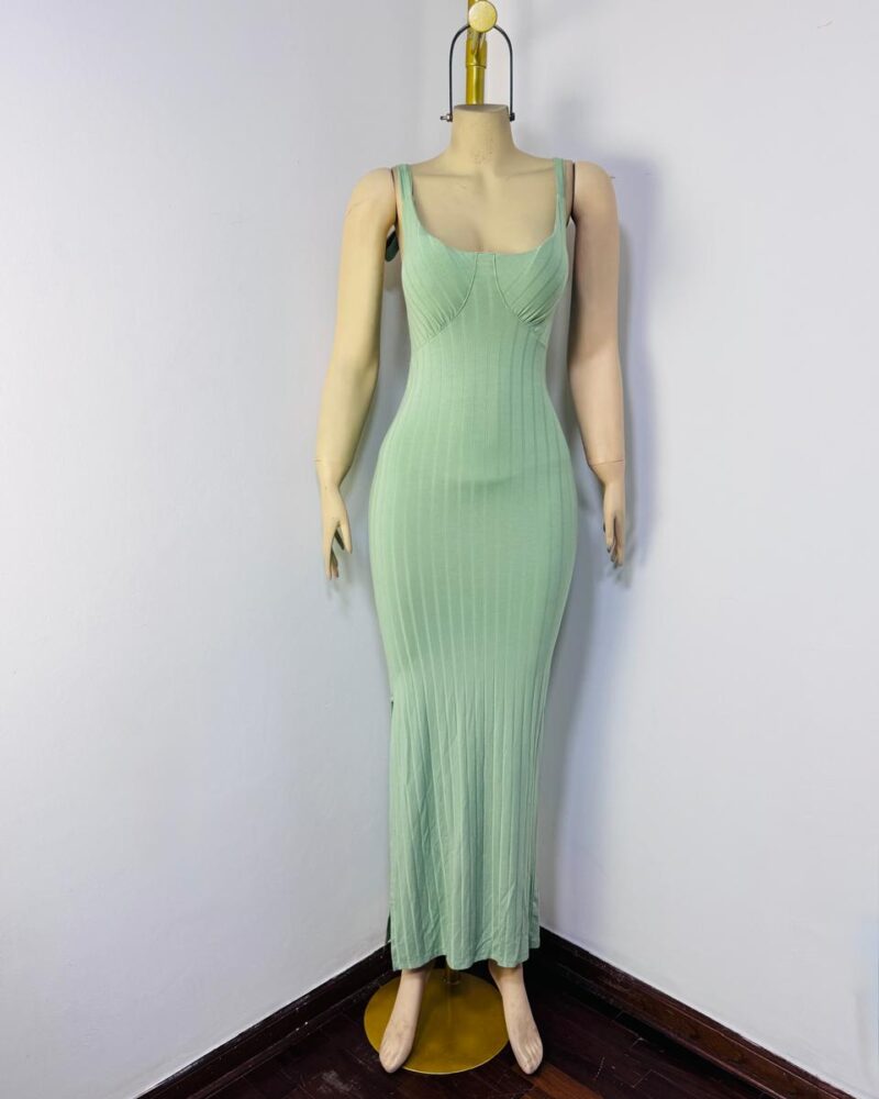 Vestido Darleens Ribbed-Verde Manzana